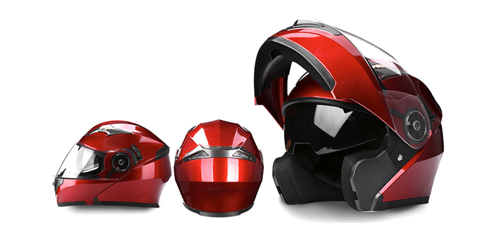 2021 Double Lens Flip up Motorcycle Helmet